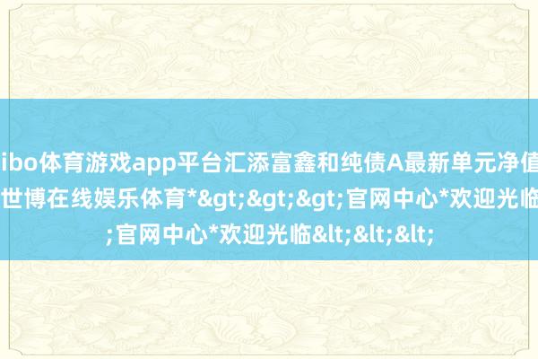 shibo体育游戏app平台汇添富鑫和纯债A最新单元净值为1.0331元-*世博在线娱乐体育*>>>官网中心*欢迎光临<<<
