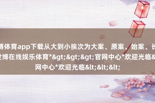 世博体育app下载从大到小挨次为大案、原案、始案、长案、祖案-*世博在线娱乐体育*>>>官网中心*欢迎光临<<<
