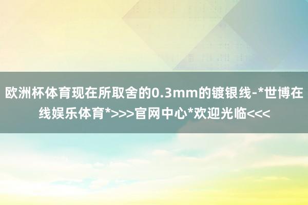 欧洲杯体育现在所取舍的0.3mm的镀银线-*世博在线娱乐体育*>>>官网中心*欢迎光临<<<