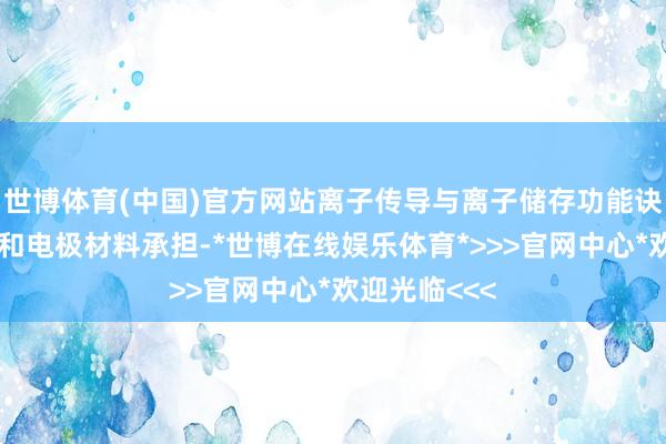 世博体育(中国)官方网站离子传导与离子储存功能诀别由电解质和电极材料承担-*世博在线娱乐体育*>>>官网中心*欢迎光临<<<